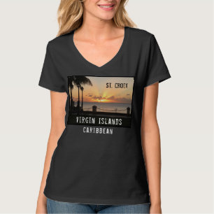 US Jungfrau Islands St. Croix USVI Sunset Tropical T-Shirt