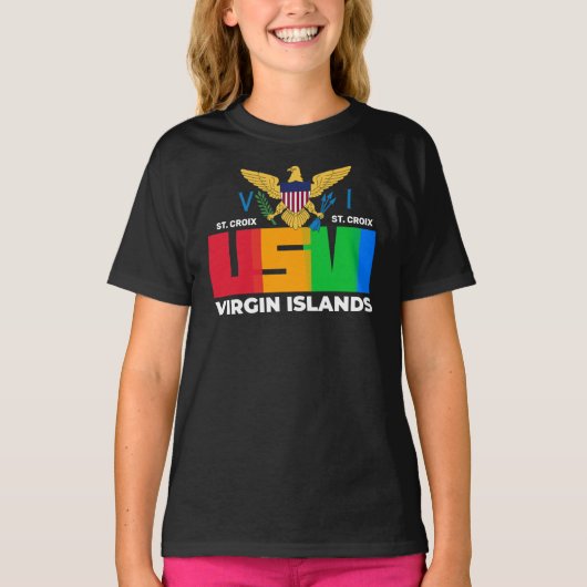 US Jungfrau Islands St. Croix USVI Tropical Child T-Shirt (Vorderseite)