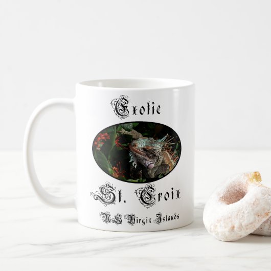 US Jungfrau Islands St. Croix USVI Tropical Custom Kaffeetasse (Mit Donut)