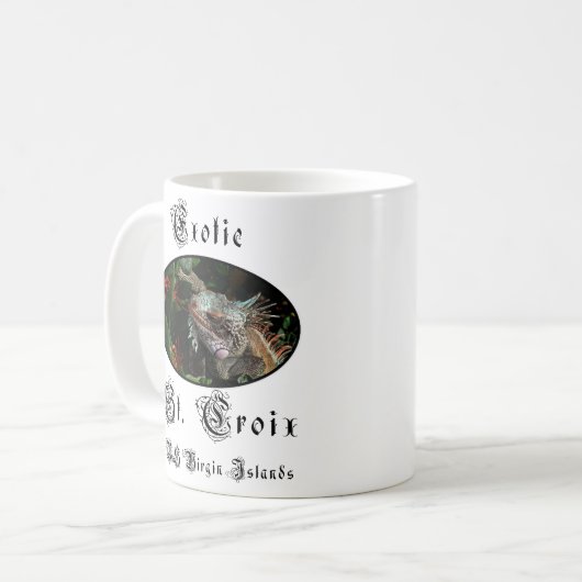 US Jungfrau Islands St. Croix USVI Tropical Custom Kaffeetasse (Vorderseite Links)