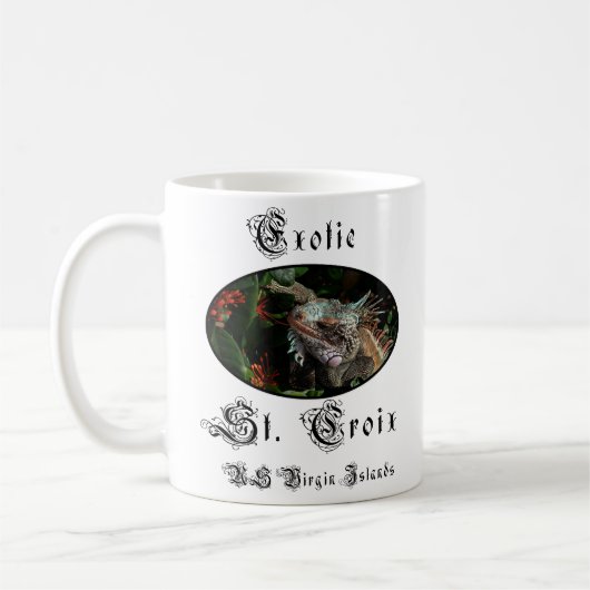 US Jungfrau Islands St. Croix USVI Tropical Custom Kaffeetasse (Links)
