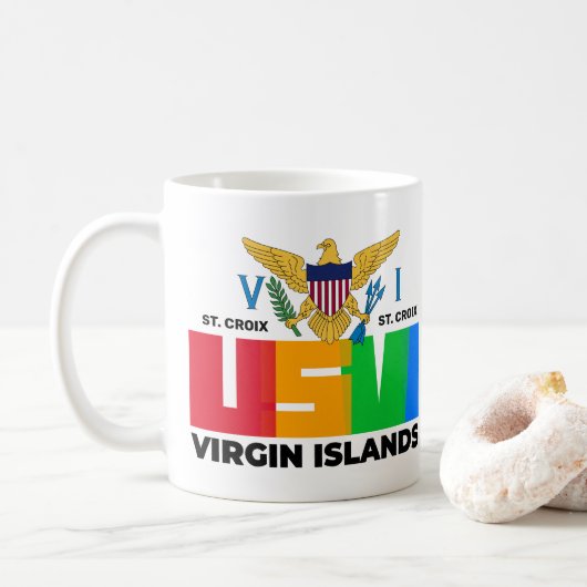 US Jungfrau Islands St. Croix USVI Tropical Kaffeetasse (Mit Donut)