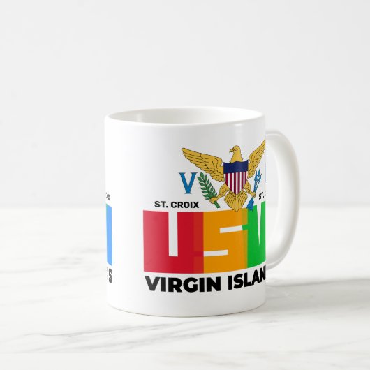 US Jungfrau Islands St. Croix USVI Tropical Kaffeetasse (VorderseiteRechts)