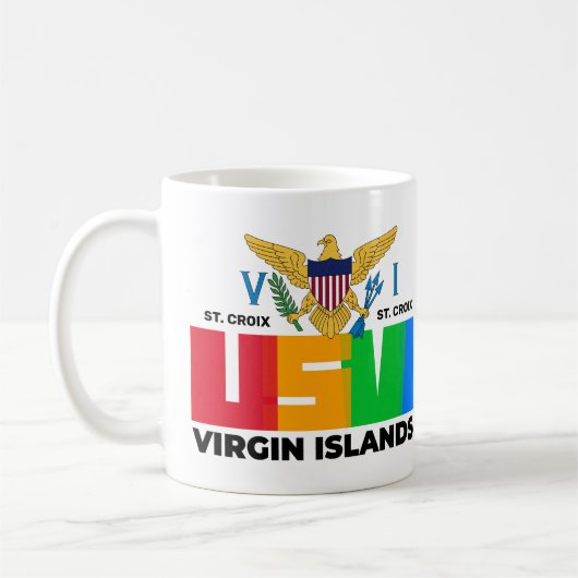 US Jungfrau Islands St. Croix USVI Tropical Kaffeetasse (Links)