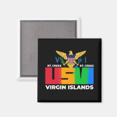 US Jungfrau Islands St. Croix USVI Tropical Magnet (Vorderseite/Rückseite)