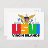 US Jungfrau Islands St. Croix USVI Tropical Postca Postkarte (Vorne/Hinten)