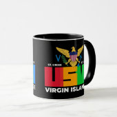 US Jungfrau Islands St. Croix USVI Tropical Tasse (VorderseiteRechts)