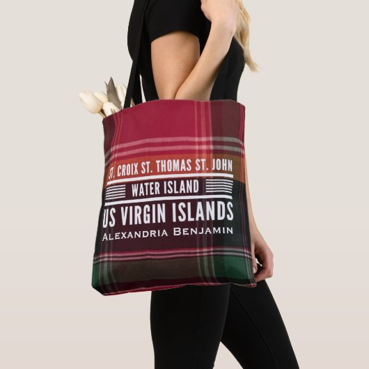 US Jungfrau Islands St. Thomas St. Croix Personali Tasche (Von Nahem)