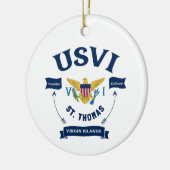 US Jungfrau Islands St Thomas Thomian USVI Keramik Ornament (Links)