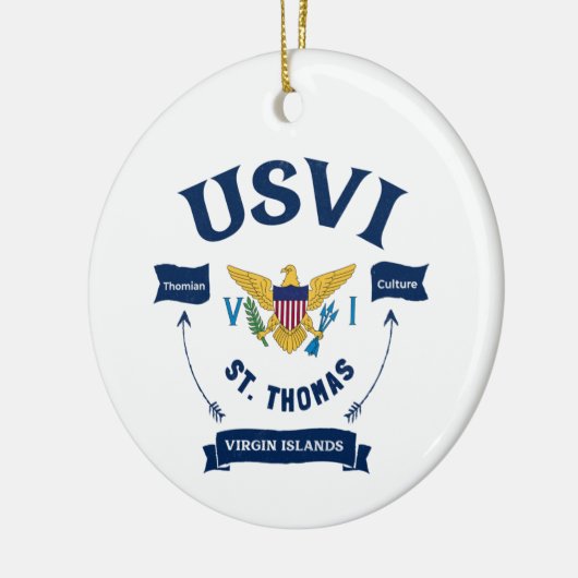 US Jungfrau Islands St Thomas Thomian USVI Keramik Ornament (Links)