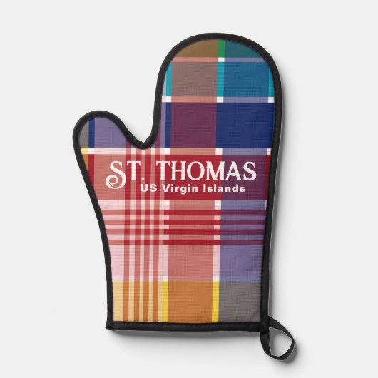 US Jungfrau Islands St. Thomas USVI Madras Ofenhandschuh (Vorderseite)