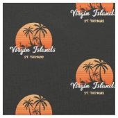 US Jungfrau Islands St. Thomas USVI Sunset Palms Stoff (Nahaufnahme)