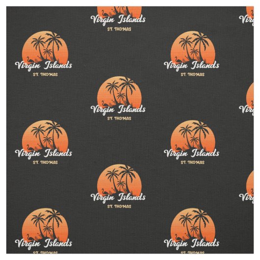 US Jungfrau Islands St. Thomas USVI Sunset Palms Stoff (Muster)