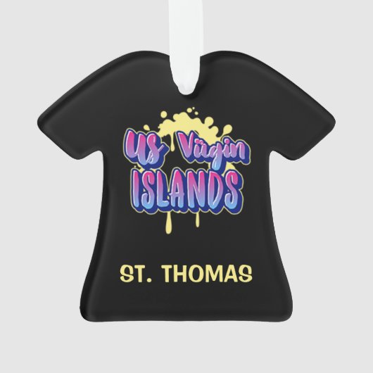 US Jungfrau Islands St. Thomas USVI Weihnachten Ornament (Rückseite)
