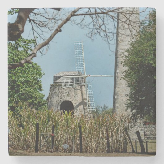 US Jungfrau Islands Sugar Mill St Croix USVI Steinuntersetzer (Vorderseite)