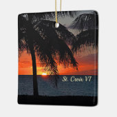 US Jungfrau Islands Sunset St Croix USVI Weihnacht Keramikornament (Links)