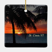 US Jungfrau Islands Sunset St Croix USVI Weihnacht Keramikornament (Rückseite)