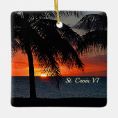 US Jungfrau Islands Sunset St Croix USVI Weihnacht Keramikornament (Vorderseite)