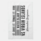 US Jungfrau Islands USVI Caribbean Name Geschirrtuch (Vertikal)