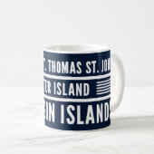 US Jungfrau Islands USVI Caribbean Tropical Kaffeetasse (VorderseiteRechts)