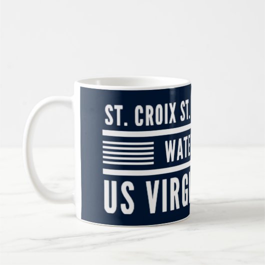 US Jungfrau Islands USVI Caribbean Tropical Kaffeetasse (Links)