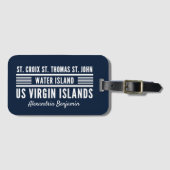 US Jungfrau Islands USVI Karibik Persönliche Bezie Gepäckanhänger (Vorderseite (Horizontal))