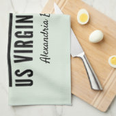 US Jungfrau Islands USVI Karibik Persönliche Bezie Geschirrtuch (Viertel Falte)