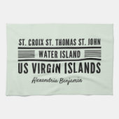 US Jungfrau Islands USVI Karibik Persönliche Bezie Geschirrtuch (Horizontal)