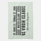 US Jungfrau Islands USVI Karibik Persönliche Bezie Geschirrtuch (Vertikal)