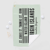 US Jungfrau Islands USVI Karibik Persönliche Bezie Golfhandtuch (Insitu)