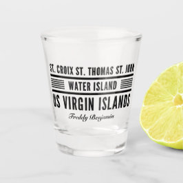 US Jungfrau Islands USVI Karibik Persönliche Bezie Schnapsglas