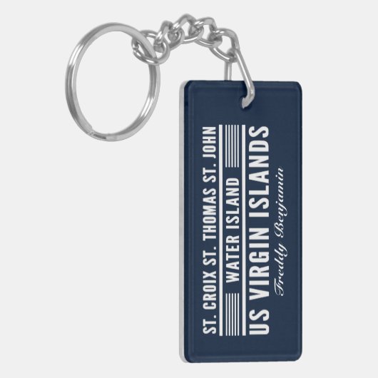 US Jungfrau Islands USVI St. Croix St. Thomas Cust Schlüsselanhänger (Vorderseite links)