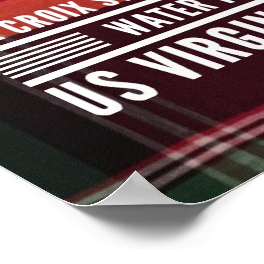 US Jungfrau Islands USVI St. Croix St. Thomas Madr Poster (Ecke)