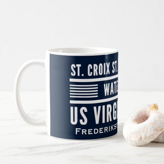 US Jungfrau Islands USVI Tropical Personalize Kaffeetasse (Mit Donut)