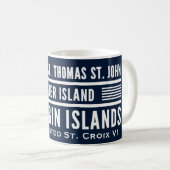 US Jungfrau Islands USVI Tropical Personalize Kaffeetasse (VorderseiteRechts)