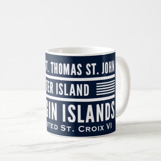 US Jungfrau Islands USVI Tropical Personalize Kaffeetasse (VorderseiteRechts)