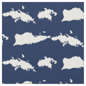 US-Jungfrau - Navy & White Fabric Stoff (Nahaufnahme)