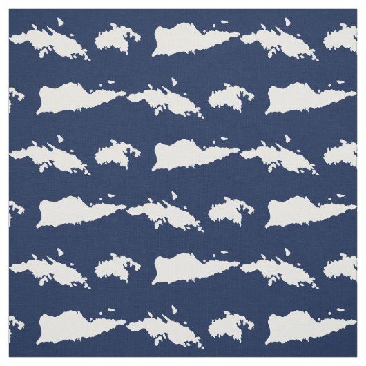 US-Jungfrau - Navy & White Fabric Stoff (Muster)