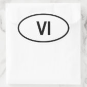 US-Jungfrau "VI" Ovaler Aufkleber (Tasche)