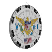 US-Jungfrauen Dartboard & Flag / Spielbrett Dartscheibe (Vorderseite Links)