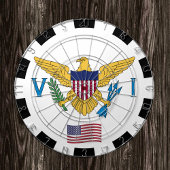 US-Jungfrauen Dartboard & Flag / Spielbrett Dartscheibe