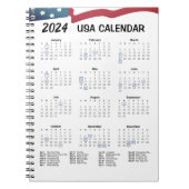 US-Kalender 2024 Notizblock (Vorderseite)