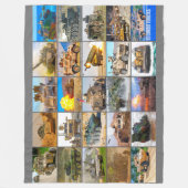 US-KAMPFFAHRZEUGE "MONTAGE" FLEECEDECKE (Vorderseite)