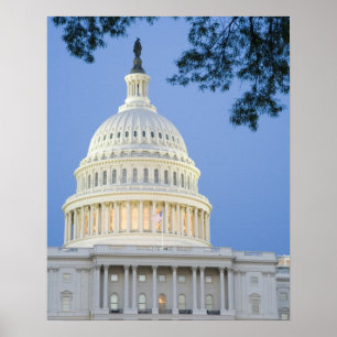 US-Kapitol bei Dämmerung, Washington D.C. (Distric Poster