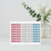 US-Karos & Balances Postkarte (Stehend Vorderseite)