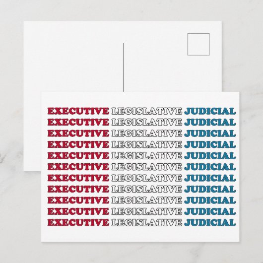 US-Karos & Balances Postkarte (Vorne/Hinten)