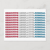 US-Karos & Balances Postkarte (Vorderseite)