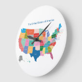 US-Karte auf Uhr (Winkel)