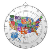 US-KARTE DARTSCHEIBE (vorne)