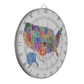 US-KARTE DARTSCHEIBE (Vorderseite Links)